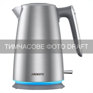 Electric kettle ARDESTO, 1.7L, Strix, metal, stainless steel, silver