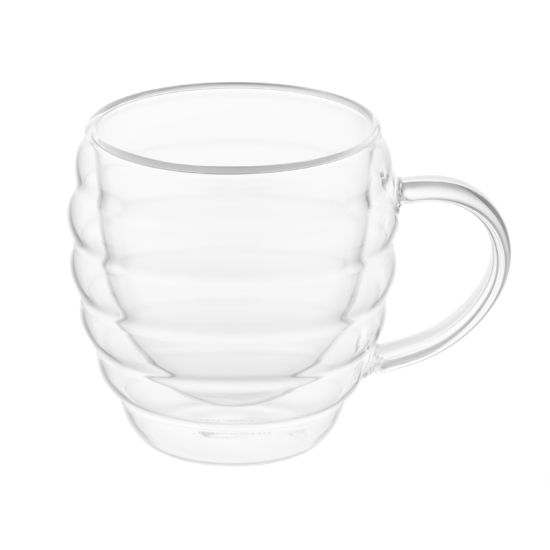 ARDESTO Double wall mug set with handle ARDESTO 250ml, 2pcs, borosilicate glass, transparent