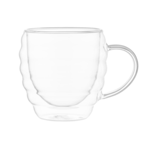 ARDESTO Double wall mug set with handle ARDESTO 250ml, 2pcs, borosilicate glass, transparent