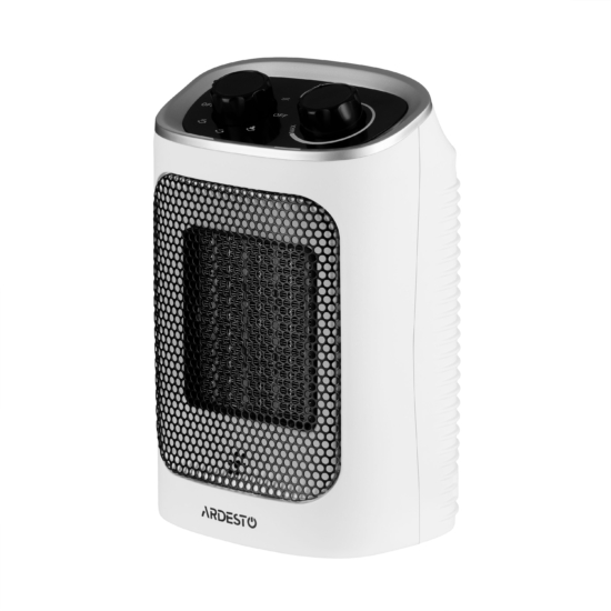 Fan heater ARDESTO FHC-1500MCW 15m2, 1500w, mechanical control, ceramic heating element, white