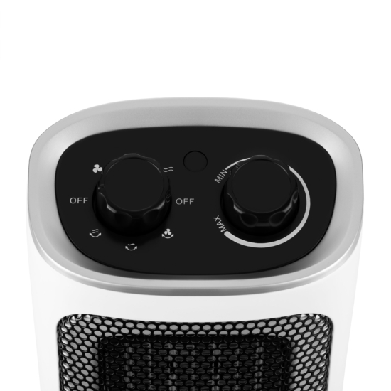 Fan heater ARDESTO FHC-1500MCW 15m2, 1500w, mechanical control, ceramic heating element, white