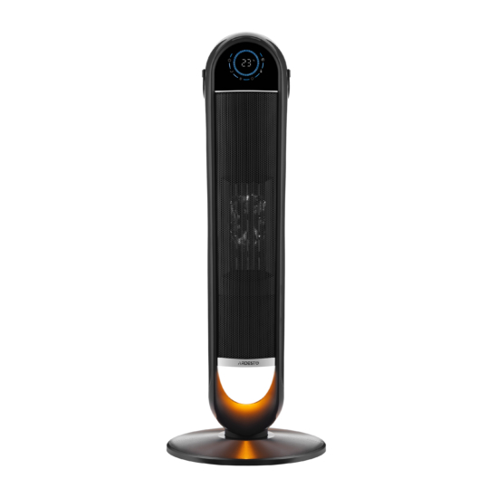Fan heater ARDESTO FHC-2000ECGR 20m2, 2000w, electronic control, ceramic heating element, remote control, gray
