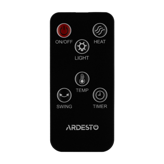 Fan heater ARDESTO FHC-2000ECGR 20m2, 2000w, electronic control, ceramic heating element, remote control, gray