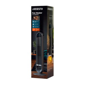 Fan heater ARDESTO FHC-2000ECGR 20m2, 2000w, electronic control, ceramic heating element, remote control, gray