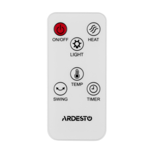 Fan heater ARDESTO FHC-2000ECWH 20m2, 2000w, electronic control, ceramic heating element, remote control, white