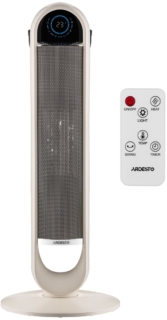 Тепловентилятор ARDESTO FHC-2000ECWH 20м2, 200Вт, эл. упр-ние, керам нагрев. элемент, ПДУ белый