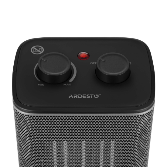 Тепловентилятор ARDESTO FHC-M2000BLSS 20м2, 2000Вт, мех. упр-ння, керам. нагрів. елемент, чорний