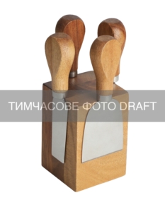 Cheese knife set with wooden stand ARDESTO Midori, 5 pieces