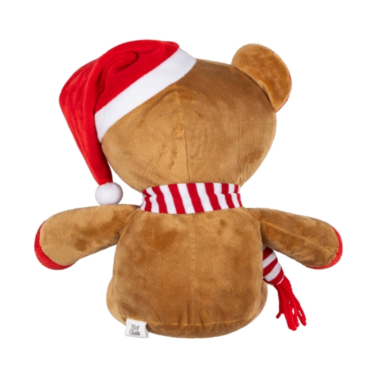 Набір ARDESTO Christmas Bear 2 предмети: плед 90х75см, декор. іграшка 24см, 100% поліестер, коричневий