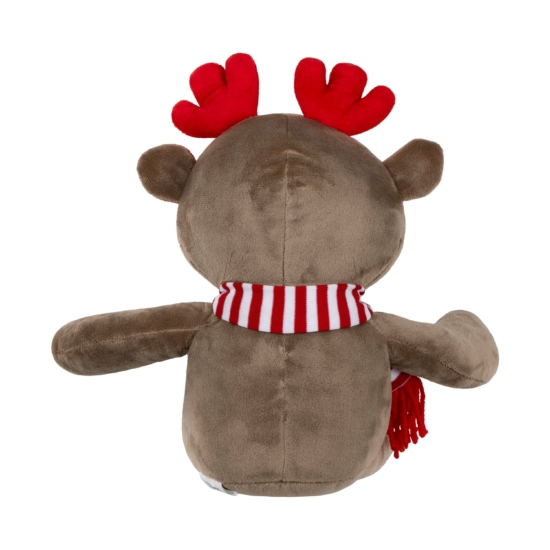 Set ARDESTO Christmas Deer set 2 items: blanket 90x75cm, decor. toy 24cm, 100% polyester, grey