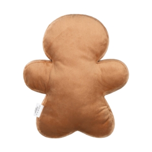 Set ARDESTO Christmas Gingerbread 2 items: blanket 90x75cm, decor. toy 24cm, 100% polyester, brown