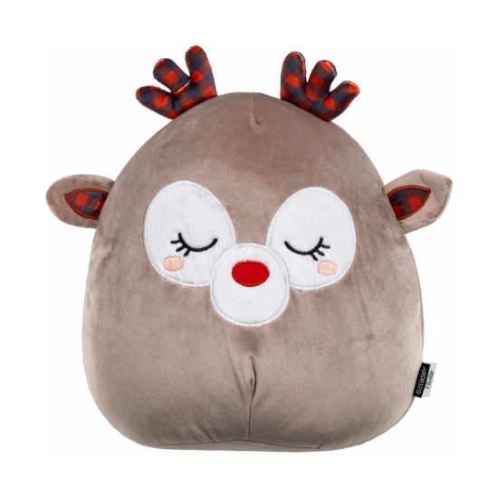 Pillow decor. ARDESTO Christmas Deer 35cm, 97% polyester, 3% spandex, grey