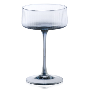 ARDESTO Champagne glasses set Black Mars 255ml, 2pcs, glass, blue