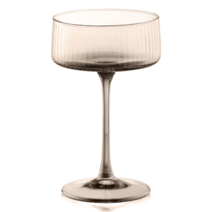 ARDESTO Champagne glasses set Black Mars 255ml, 2pcs, glass, grey