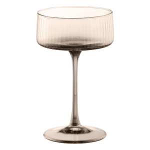 ARDESTO Champagne glasses set Black Mars 255ml, 2pcs, glass, grey