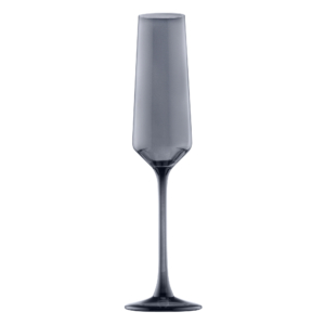 ARDESTO Champagne glasses set Black Mars 185ml, 2pcs, glass, grey