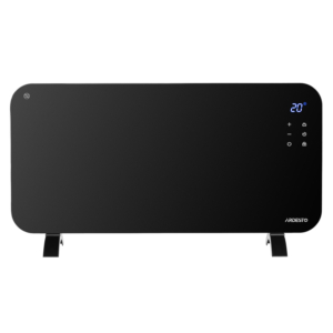 Convector heater ARDESTO CHH-2000EBG 20 m2, 2000W, Wi-Fi, electronic control, remote control, closed heating element, display, programmable, timer, IP24, glass, black