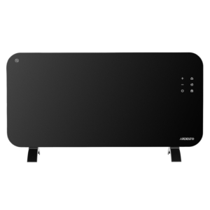Convector heater ARDESTO CHH-2000EBG 20 m2, 2000W, Wi-Fi, electronic control, remote control, closed heating element, display, programmable, timer, IP24, glass, black