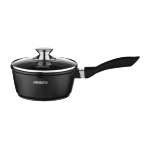 Saucepan with glass lid ARDESTO Gemini Lazio, 1.9l, aluminum, black