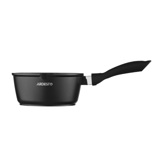 Saucepan with glass lid ARDESTO Gemini Lazio, 1.9l, aluminum, black