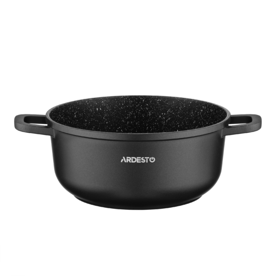 Кастрюля со стеклянной крышкой ARDESTO Gemini Lazio, 3.2л, алюминий, черный