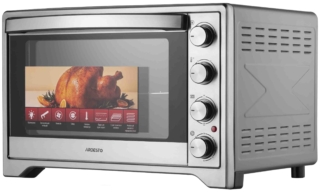 Electric oven ARDESTO, 60L, 2200W, mech., convection, double glass, grey