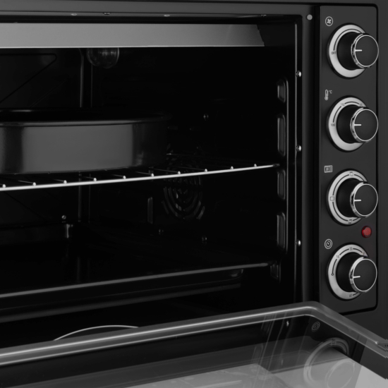 Electric oven ARDESTO, 60L, 2200W, mech., convection, double glass, black
