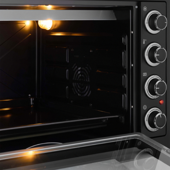 Electric oven ARDESTO, 60L, 2200W, mech., convection, double glass, black
