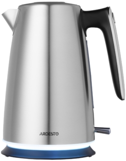 Electric kettle ARDESTO, 1.7L, Strix, metal, stainless steel, silver