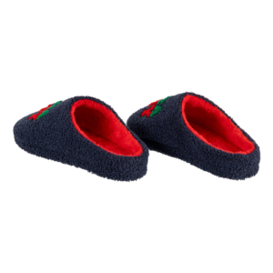 Slippers ARDESTO Christmas Santa 42/43 size, 100% polyester, sole 100% TPR, dark blue