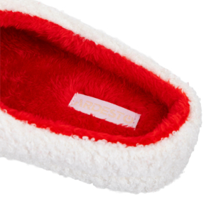 Slippers ARDESTO Christmas Santa 38/39 size, 100% polyester, sole 100% TPR, white