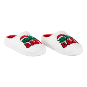 Slippers ARDESTO Christmas Santa 38/39 size, 100% polyester, sole 100% TPR, white
