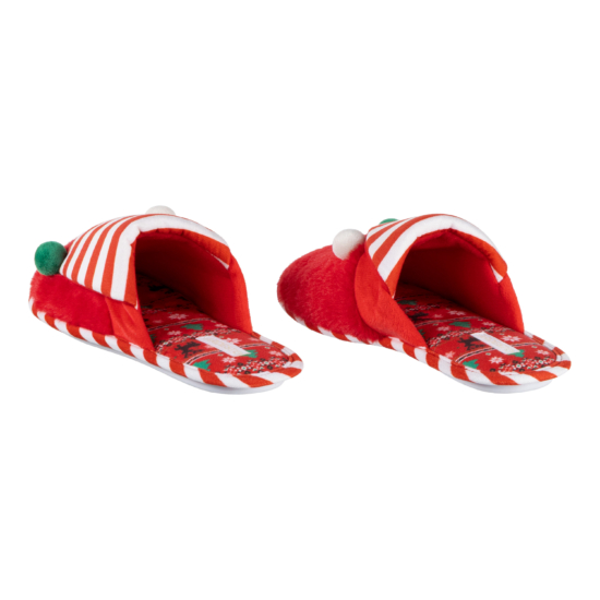 Slippers ARDESTO Christmas Elf 36/37 size, 100% polyester, sole 100% TPR, red
