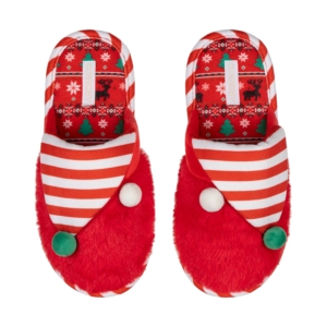 Slippers ARDESTO Christmas Elf 40/41 size, 100% polyester, sole 100% TPR, red