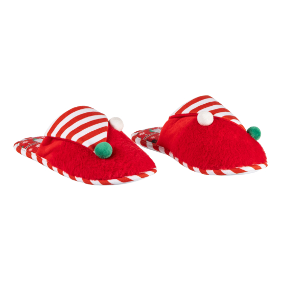 Slippers ARDESTO Christmas Elf 40/41 size, 100% polyester, sole 100% TPR, red