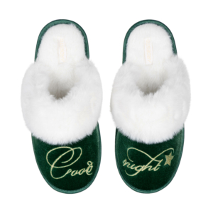 Slippers ARDESTO Christmas Night 38/39 size, 100% polyester, sole 100% TPR, green