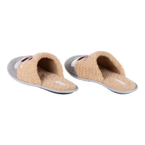 Slippers ARDESTO Christmas Santa 42/43 size, 100% polyester, sole 100% TPR, beige