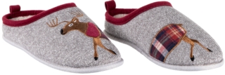 Обувь домашняя ARDESTO Christmas Deer 38/39 размер, 100% полиэстер, подошва 100% ТПР, серый