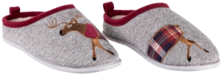 Обувь домашняя ARDESTO Christmas Deer 40/41 размер, 100% полиэстер, подошва 100% ТПР, серый