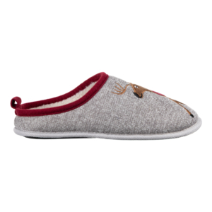 Slippers ARDESTO Christmas Deer 44/45 size, 100% polyester, sole 100% TPR, grey