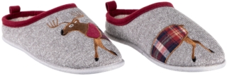 Обувь домашняя ARDESTO Christmas Deer 44/45 размер, 100% полиэстер, подошва 100% ТПР, серый