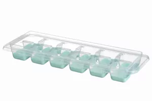 Ardesto Ice tray with lid Fresh, 27х9.5х3.8cm, silicone, plastic, blue
