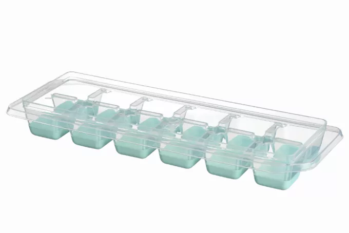 Ardesto Ice tray with lid Fresh, 27х9.5х3.8cm, silicone, plastic, blue