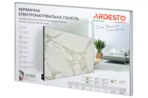 Ceramic panel ARDESTO, 12m2, 600w, mechanical control, 90 х 60sm, white marble