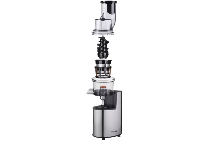 Ardesto auger juicer, 200W, bowl-0.6L, cake-0.6L, plastic/iron, silver-black