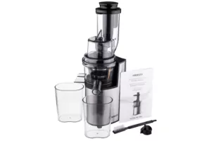 Ardesto auger juicer, 200W, bowl-0.6L, cake-0.6L, plastic/iron, silver-black