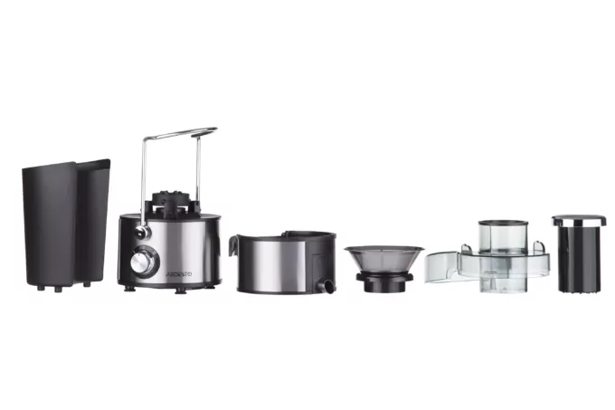 Ardesto centrifugal juicer, 1000W, bowl-0.5L, cake-1.5L, plastic/iron, silver-black