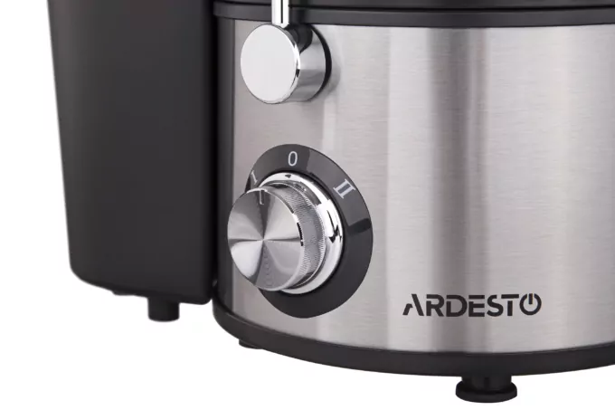 Ardesto centrifugal juicer, 1000W, bowl-0.5L, cake-1.5L, plastic/iron, silver-black