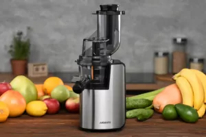 Ardesto auger juicer, 200W, bowl-0.6L, cake-0.6L, plastic/iron, silver-black
