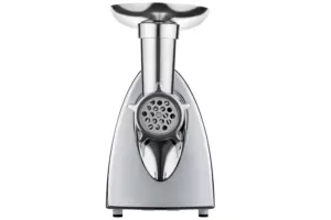 Ardesto meat grinder, 1800W, 2kg/min, 3 cutting plates, sausages nozzle, tomato juicer, plastik, white-silver